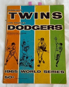 1965 World Series Program - Minnesota Twins vs. Los Angeles Dodgers (scored)