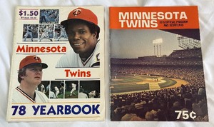 1978 Minnesota Twins Official ProgramScorecard and Yearbook