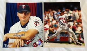 AJ Pierzynski and Brad Radke Autographed 8x10 Minnesota Twins Baseball Photos