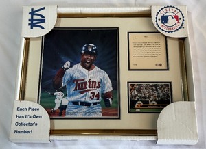 Kirby Puckett Limited Edition Framed Baseball Lithograph - Minnesota Twins