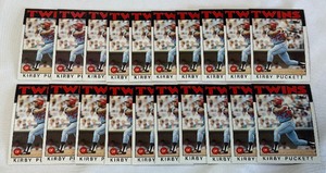(20) Kirby Puckett 2nd Year 1986 Topps Baseball Cards - Minnesota Twins