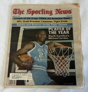 Michael Jordan 1983 The Sporting News Newspaper - 1st Cover - March 28, 1983 - RARE