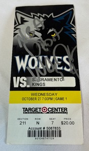 Wesley Johnson Autographed NBA Debut Minnesota Timberwolves Basketball Ticket