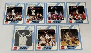 (7) Michael Jordan Coca Cola North Carolinas Finest Basketball Cards