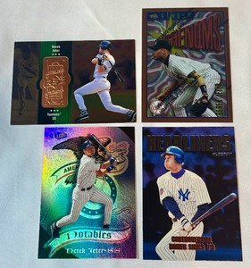 Derek Jeter 4 Card Insert Baseball Lot w SPx 9,000 and Topps Finest