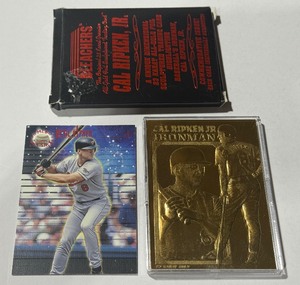 Cal Ripken Jr. 2 Card Lot - 9799 Insert and 23kt Gold Limited Edition Baseball Cards