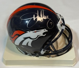 John Elway Autographed Mini Helmet w COA - Denver Broncos HOF Legend
