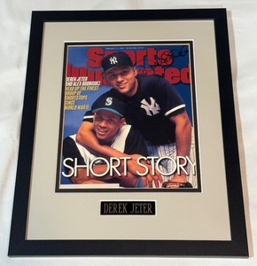 Derek Jeter Autgraphed Sports Illustrated Cover - Custom Framed 11x14