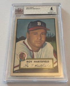 1952 Topps Roy Hartsfield #253 Beckett Graded 4 VG-EX Slab Vintage Baseball Card