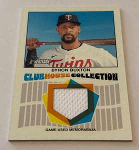 Byron Buxton Game-Used 2026 Topps Heritage Clubhouse Collection #CCR-BBU Minnesota Twins BaseballC ard