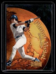 Derek Jeter Planet Metal Insert 1999 Metal Universe #6 Die Cut Rare Baseball Card