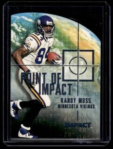 Randy Moss Die Cut Insert 2000 Fleer Skybox Point of Inpact #9 Minnesota Vikings Football Card