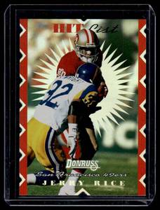 Jerry Rice Die Cut 10,000 1996 Donruss Hit List Insert #17 Football Card