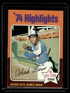 Hank Aaron 1975 Topps #1 Vintage Baseball Card