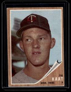 Jim Kaat 1962 Topps #21 Vintage Minnesota Twins Baseball Card