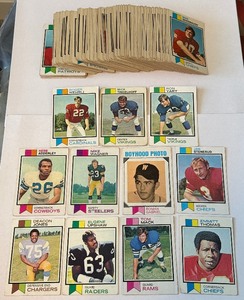 1973 Topps Football 196 Card Partial Set (no dupes) - Vintage Football Cards