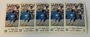 (5) Roger Staubach 1979 Dalas Cowboys Police Kiwanis Club Vintage Football Card