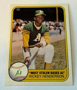 Rickey Henderson 2nd year 1981 Fleer #351 Vintage Baseball Card