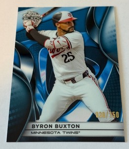 Byron Buxton 150 2025 Topps Chrome Black #13 Numbered 030150 Minnesota Twins Baseball Card