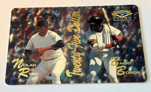 Nolan Ryan  Barry Bonds Limited Edition 1299 1995 Classig Assets Gold $25 Calling Card