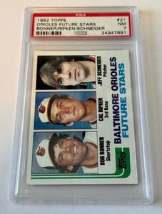Cal Ripken Jr. RC PSA 7 NM Slab 1982 Topps #21 Vintage Rookie Baseball Card