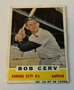1960 Bazooka Bob Cerv #15 Vintage Baseball Card