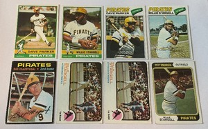 Pittsburgh Pirates 8-Card Vintage Baseball Lot - Stargell, Parker, Mazeroski 1971-1977