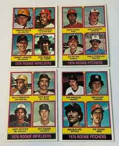 1974 Topps 4-Card Rookies Lot - Guidry, Randolph and More Vintage Baseball Cards