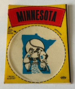 Minnesota Twins 1968-72 Fleer Cloth Logo Sticker Vintage Baseball Card