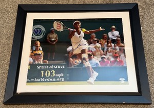 Venus Williams Autograph w PSA DNA COA Tennis Photo 23x27 Frame
