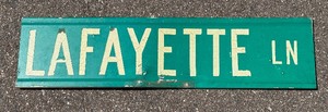 Lafateyye Ln  Jones Ln Collecible Street Sign