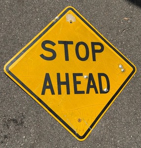 STOP AHEAD Collectible Street Sign