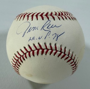 Jim Rice Autographed and Insctibed M.V.P. 78 w JSA COA Rawlings OMLB Selig Baseball