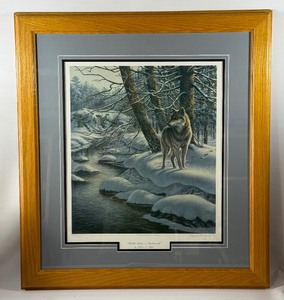 Herb Brooks Autographed James Meger Print Hidden Game - Timberwolf Framed and Matted w COA Paperwork - LIMITED EDITION (1 of 4 Posted In This Auction)