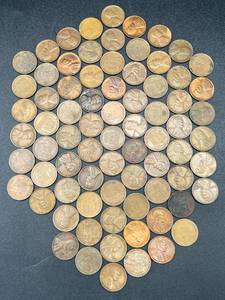 Bundle of 76 Lincoln Wheat Pennies - Assorted Years