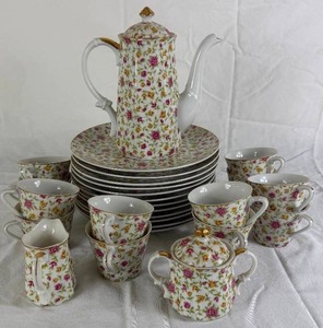 Vintage Floral Chintz Luncheon Tea Set from Topline Imports Japan