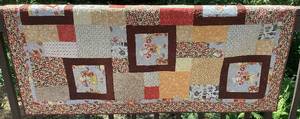 Handmade Machine Quilted Patchwork Throw Quilt 50 x 62