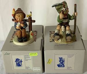 Goebel Hummel Figurines W. Germany -  She Loves Me, She Loves Me Not and Mountaineer