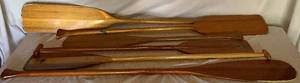 Six Vintage Wooden Paddles