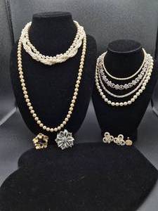 Vintage Glam Necklaces, Pins and Charm