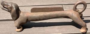 Cast Iron Dachshund Shaped Boot Scraper