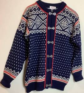 Vintage Red. White & Blue Wool Sweater Bayard Sport Mode Zermatt Switzerland