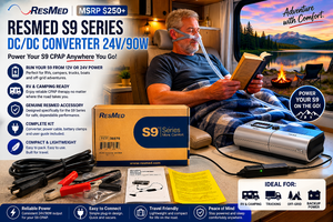 MSRP $250 NEW GENUINE RESMED S9 SERIES DCDC CONVERTER 24V90W, RUN YOUR S9 CPAP FROM VEHICLE OR BATTERY POWER, RV, CAMPING, TRUCKING &amp EMERGENCY BACKUP READY CPAP NOT INCLUDED