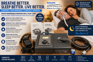 MSRP $1,500 PHILIPS RESPIRONICS REMSTAR PRO C-FLEX CPAP, TRACKS AHI, LEAK &amp THERAPY DATA, SLEEPMAPPER COMPATIBLE, ADVANCED C-FLEX COMFORT TECHNOLOGY, SYSTEM ONE HEATED HUMIDIFIER, HEATED TUBE, SD CARD, MANUALS, POWER SUPPLY, CARRY CASE