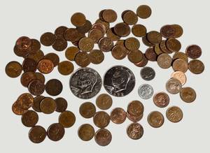 Estate Coin Collection Lot  Canadian & U.S. Coins  Eisenhower Dollars, Vintage Pennies & More