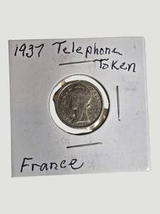 1937 France Telephone Token  Rpublique Franaise Tlphones