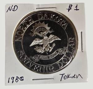 1980 North Dakota State Souvenir Dollar Token