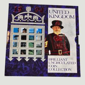 1994 United Kingdom Brilliant Uncirculated Coin Collection Royal Mint Bank of England �2 Set