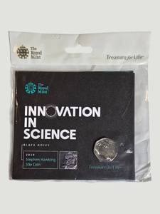 2019 Stephen Hawking Black Hole 50p Coin  Royal Mint Innovation in Science Issue