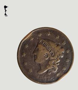 1837 Large Cent Coin  Early U.S. Copper Coin